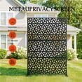 thumbnail image 2 of Yiwa Metal Outdoor Privacy Screen Panel, Freestanding Decorative Divider for Patio, Balcony or Garden, Weather-Resistant Design with Included Stand and Accessories for Quick Assembly, 2 of 10