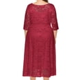 thumbnail image 4 of LLYwey en Liquidation Robes Fluides d'Automne pour Femmes Mode Col en V Fente Petite Traîne Robe Longue Robe de Soirée Robe Longue Nouvelle Robes Trapèze Rouge 3TG, 4 of 5