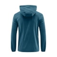 thumbnail image 3 of TIMIFIS Mens Jacket Waterproof with Hooded Hiking Coat Lightweight Windbreaker Zip Jacket Sun Protection Work Coat Windbreaker for Hiking Travel-BlueFall, 3 of 3