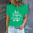 thumbnail image 1 of EGNMCR T-shirt de Pâques Femmes Chemises Imprimé de Pâques T-shirt à Col Rond pour Femmes Mode et Confortable Haut de Chemise pour Femmes Haut à Manches Courtes à Col Rond/chemise T-Shirts pour Femmes, 1 of 7