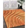 thumbnail image 3 of Ahgly Company Tapis d'Intérieur Lavable à la Machine, Carré, Transitionnel, Orange Rouge Orange, Tapis de Zone, 7 Pieds Carré, 3 of 7