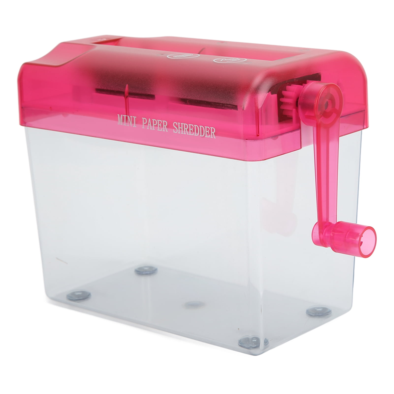 Mini Shredder, Manual Shredder Antislip Design ABS Material Mute Fully Transparent  for School for Office for Household