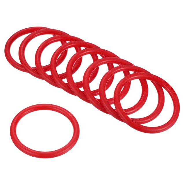 Unique Bargains 6cm Plastic Carnival Ringtoss Rings Hoop Party Favor Game, Red 24 Pack