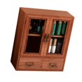 thumbnail image 3 of Wooden Jewelry Box, Wooden Desktop Storage Cabinet Double Drawers  For Office, 3 of 8
