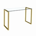 thumbnail image 3 of Gyna Large Console Table – Sophisticated Glass Top with Shiny Gold Legs for Hallways, Living Rooms, or Entryways, 3 of 4