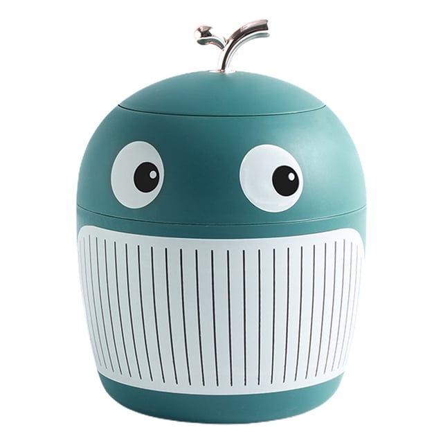Birdeem Little Desktop Garbage Bin with Lid Cute Garbage Bin Portable Garbage Bin Home Office Household Garbage Bin Household Cleaning Tools Living Room