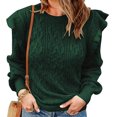 thumbnail image 1 of LinYooLi Chandail à Manches Longues pour Femmes Pull d'Hiver à Poignets Côtelés Haut Chaud Tricoté Décontracté, 1 of 3