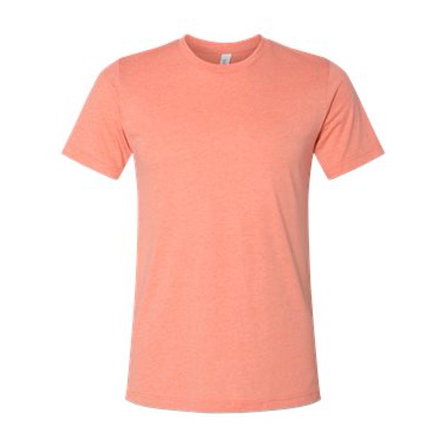 Bella Canvas Mens CVC Jersey Tee, XL, Heather Sunset