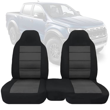 Housses de Siège avant Compatibles avec Ford Ranger 2004-2012, Housses de Siège Arrière Haut 60/40 à Fente, Ajustement Personnalisé pour Voiture d'Origine, Housses de Protection de Siège avant de Voiture de Remplacement pour Côté Conducteur et Passager