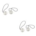 thumbnail image 2 of yingyy 1/2/3/5 2pcs Rideau Tieback Ronde Polyester Remplacement Simple Style Ménage Cuisine Parasol Drapé Fixation Fixation Lumière Argent 2PCS, 2 of 6