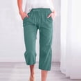 thumbnail image 2 of WEAIXIMIUNG Wide Leg Pants Women Plus Size Women Fashion High Waisted Wide Leg Pants Drawstring Elastic Trousers Comfy Straight Leg Long Pants with Pockets, 2 of 5