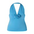 thumbnail image 4 of EIMELI Womens Summer Casual Tank Tops Solid Color Sleeveless Backless Hanging Neck Vest, 4 of 6