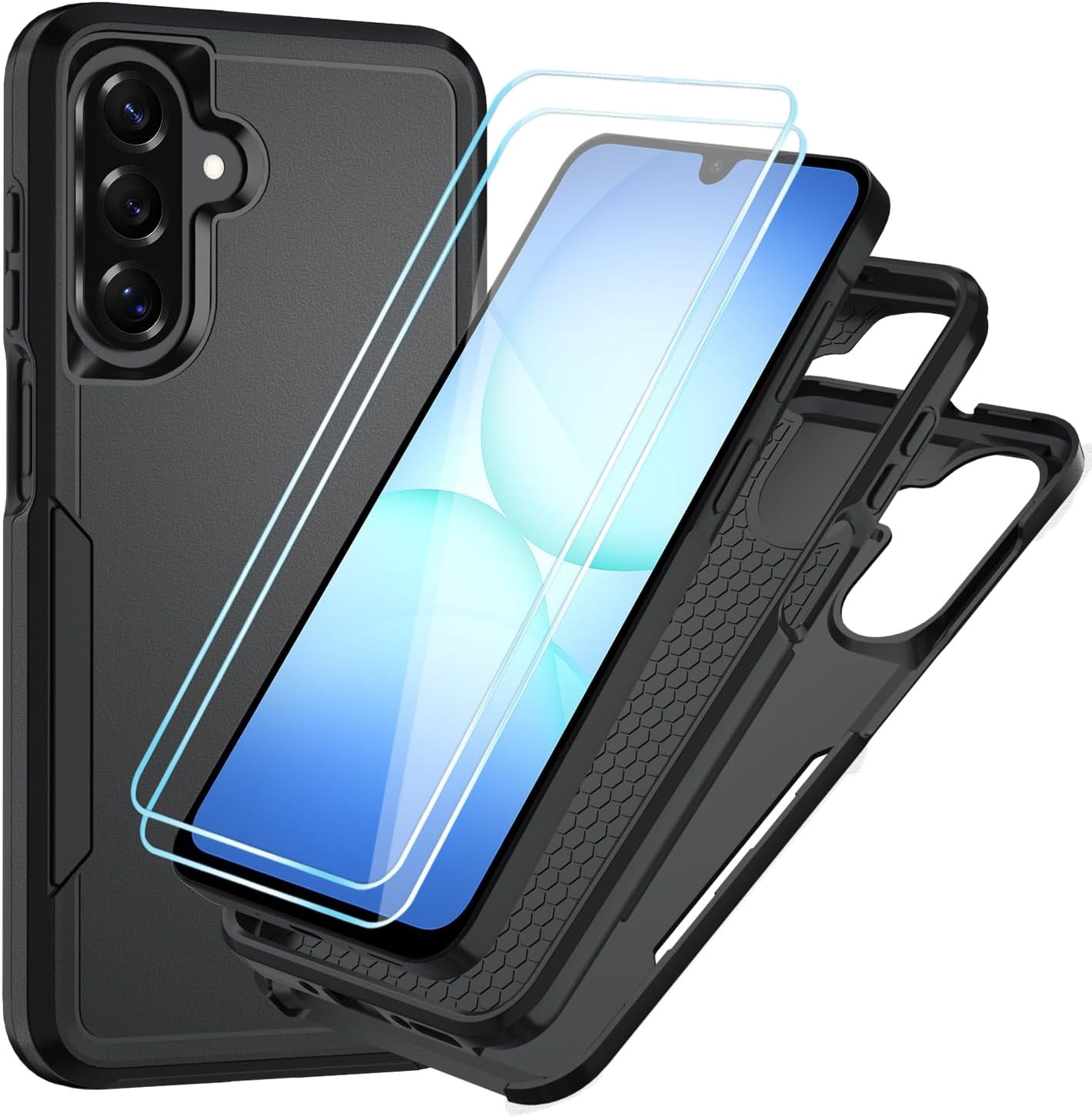 REQO for Samsung Galaxy A17 5G Case with HD Screen Protector [Military Grade Drop Protection] Heavy Duty Full Body Shockproof Protection for Galaxy A17 5G Phone Case