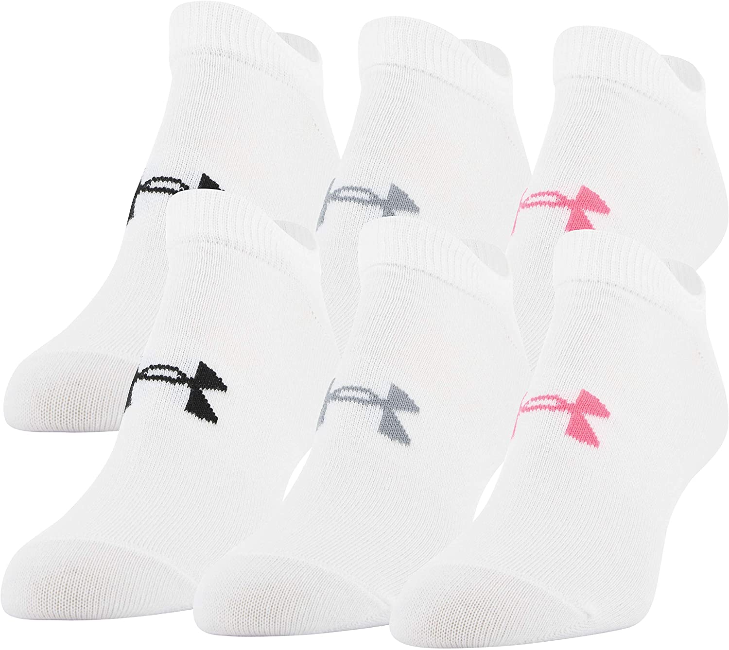 AmPm womens Essential 2.0 Lightweight No Show Socks, 6-pairs