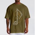 thumbnail image 2 of Xdzjlr T-Shirt pour Hommes Usage Quotidien Col Rond Imprimé Instrument de Musique T-Shirt Ample pour Hommes,TG, 2 of 5