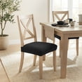 thumbnail image 2 of SmartFit Stretch Pixel Dining Chair Covers: Set of 2, Black, 2 of 8