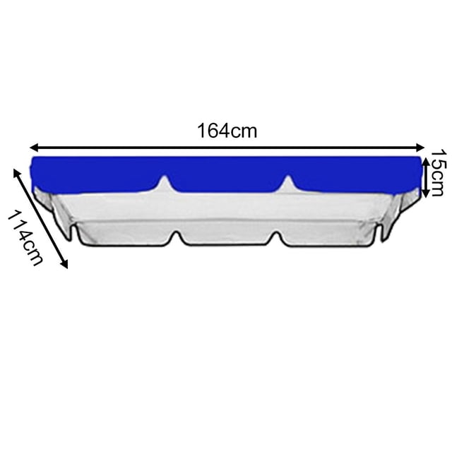 Housse de Balançoire Résistante aux UV, Toile de Remplacement pour Jardin et Cour, Imperméable et Résistante aux UV pour Balançoire 3 Places
