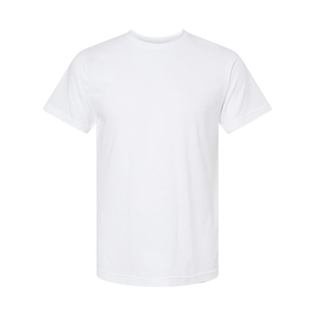 M&O 3541 T-Shirt de Luxe en Mélange au design Blanc Uni, Fabriqué à Partir d'Un Mélange de polyester 65/35 de 6 oz et de Coton Filé à l'Anneau avec 30 singles. Présente une Coupe Ajustée, une Manche à Double Aiguille et un Ourlet Inférieur, et des Coutures Latérales. Conforme à l'ALENA.