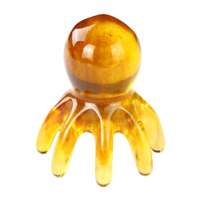 Xuanheng Octopus Massage Comb Head Scalp Massage Pocket Compact Point Tool Meridians Tool for Body Neck Hands Back Legs Feet Scraping Coffee