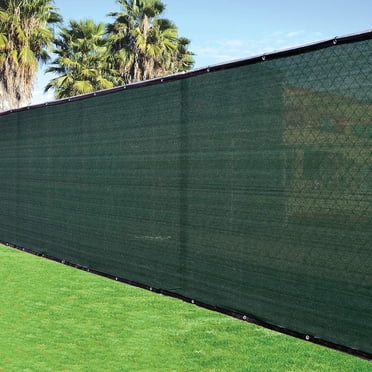 Fence4ever 8'x50' 8ft Tall 3rd Gen Olive Green Fence Privacy Screen Windscreen Shade Cover Mesh Fabric (Aluminum Grommets) Home, Court, or Construction
