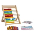 thumbnail image 1 of Milaget Montessori Math Toys 10 Rows Abacus with 100 Colorful Beads Abacus Thinking Game 8cmx21cm, 1 of 9