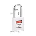 thumbnail image 4 of Unique Bargains Lockout Tagout Locks 1-1/2 Inch Shackle Key Alike Safety Plastic Padlock Lock White 2 Pcs, 4 of 4