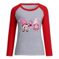 thumbnail image 3 of Hauts d'Entraînement pour Femmes Automne Hiver Col Rond Tempérament Décontracté Manches Raglan T-shirt Décontracté Haut Ample Blouses en Liquidation, 3 of 3