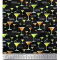 thumbnail image 1 of Soimoi Silk Fabric Cocktail Summer Designs Print Fabric by The Yard 42 Inch Wide, 1 of 3