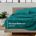 thumbnail image 3 of Bare Home Premium 1800 Collection 4-Piece Bed Sheet Set, Full, Emerald, 3 of 10