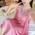 thumbnail image 4 of Kcodviy Robe Décontractée Unie pour Femmes Robe de Nuit pour Femmes Sans Manches Col Rond Dentelle Chemises de Nuit pour Femmes Robe à Empiècements Chandail Ample Mignonne Robe de Nuit pour Femmes, 4 of 6