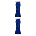 thumbnail image 4 of Baohd Stretchy Woman Pants Wide Application Multiple Sizes Available High Waist navy blue XXL 2Set, 4 of 6