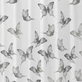 thumbnail image 3 of Mainstays Soft Microfiber Butterfly Decorative Fabric Shower Curtain, 70" x 72", Black, 3 of 6