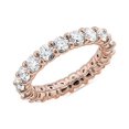 thumbnail image 1 of 2,00 Ct T.p. Rond Véritable Diamond Nouvelle Conception Alliance Éternité pour Femmes Or Rose Massif 18K Taille 3,5, 1 of 1