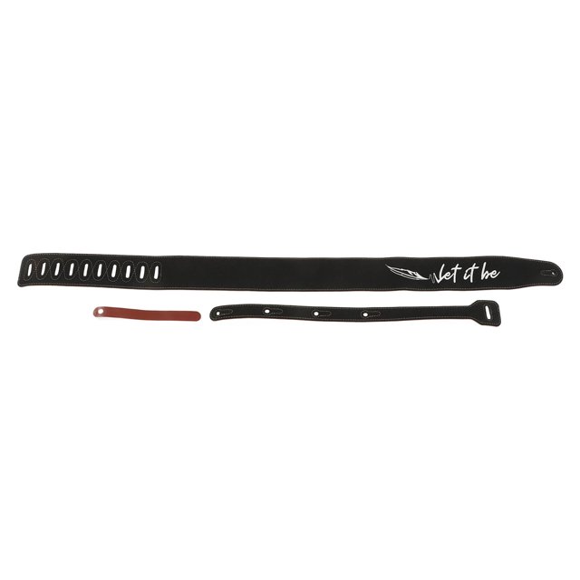 Guitar Strap, Shoulder Strap Nubuck Delicate Embroidery Strong Practicality Soft For Stringed Instrument Black Feather Embroidery