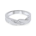 thumbnail image 2 of Mens Diamond Wedding Ring 10K White Gold, 2 of 3