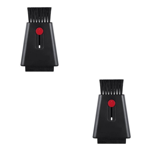 ZLight Keyboard Brush Double Heads Screen Scrubber Retractable Soft Hair Keyboard Brush Portable Cleaning Tool Black Brush black 2Set