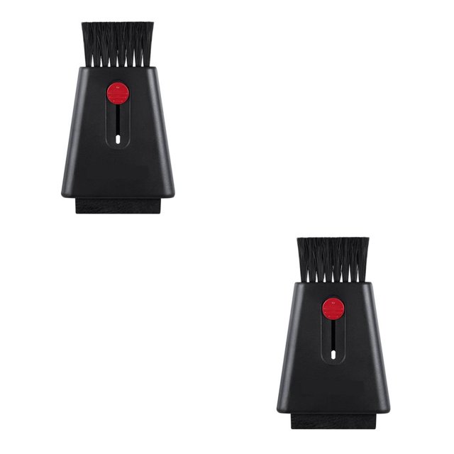 ZLight Keyboard Brush Double Heads Screen Scrubber Retractable Soft Hair Keyboard Brush Portable Cleaning Tool Black Brush black 2Set