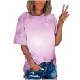 thumbnail image 1 of CEHVOM T-shirt Imprimé de Mode pour Femmes, Manches Courtes, Blouse à Col Rond, Hauts Décontractés, Liquidation, 1 of 5