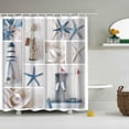 thumbnail image 1 of RXIRUCGD Beach Shower Curtain Seashell Beach Theme Starfish Shell Waterproof Fabric Bathroom, 1 of 3
