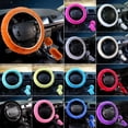 thumbnail image 4 of 3Pcs/set Fluffy Thick Auto Car Steering Wheel Plush Cover Soft Wool Winter, 4 of 4