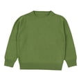 thumbnail image 1 of RXIRUCGD Boys And Girls Solid Color Sweater Pullover Knitted Sweater Candy Base Sweater( Green, Size:3-4 Years ), 1 of 2