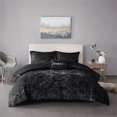 thumbnail image 2 of Pemberly Row Contemporary Polyester Crushed Comforter Set in Black, 2 of 11