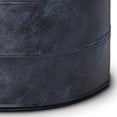 thumbnail image 4 of Connor Pouf Rond Bohème en Cuir Véritable Bleu Marine Vieilli, 4 of 5