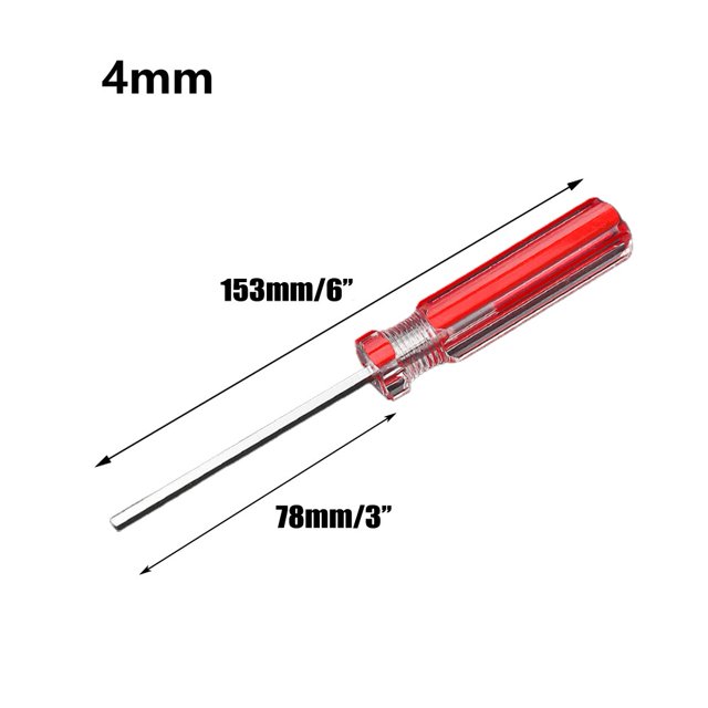 Ensemble de Tournevis Hexagonaux 4,0 mm Tête Plate Hexagonale Outil à Main Magnétique de Réparation