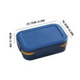 thumbnail image 4 of Tyidzon Student Bento Box, 2000ML Large Capacity 2 Layer Bento Box Adult Lunchable Food Container with Utensils Bento Box for Dining Out, Work - Blue, 4 of 8