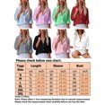 thumbnail image 2 of Sexy Dance Chemises pour Femmes Blouse à Manches Longues Hauts Boutonnés Tunique Décontractée Chemise Col à Revers Rouge Vin 3TG, 2 of 9