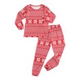 thumbnail image 3 of FOCUSNORM Christmas Family Matching Pajamas, Long-Sleeve Tops with Pants Suit, 3 of 9