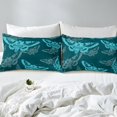 thumbnail image 4 of Erosebridal Boho Skull Full Sheet Sets, Skeleton Moth Bedding Full Size, Red Gold 4 Pieces, 4 of 7