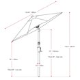 thumbnail image 2 of CorLiving 10ft Wind Resistant Tilting Patio Umbrella with Aluminum & Steel Frame & Round Base, 2 of 7