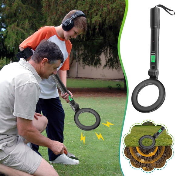 Metal Detector DM3005A Handheld Portable Foldable High-Precision Security Outdoor Detector with LCD Screen Alarm Vibration Modes Easy to Carry 360° Treasure Exploration for Government
